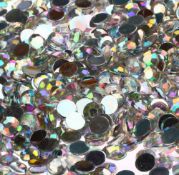 Lot 56; 10,000 Silver And Pearlescent Flat Back Crystal Gems In 10 Packs RRP £35
