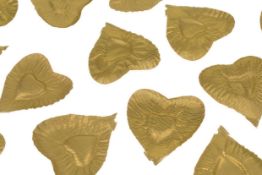 Lot 120; 20 x 100Pcs Heart Shaped Petals In Gold RRP £40