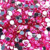 Lot 49; 10,000 Hot Pink Flat Back Crystal Gems In 10 Packs RRP £35