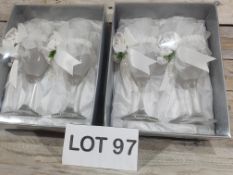 Lot 97; 2 x 2 Champagne Flute Glasses RRP £36