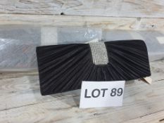 Lot 89; 3 x Black Satin Clutch Handbags RRP £66