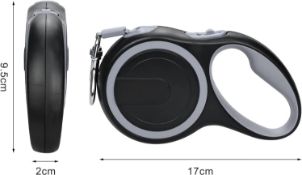 3 x Retractable Dog Lead, Reinforced Extendable with Non-Slip Handle, Tangle-Free, 5M
