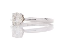 18ct White Gold Single Stone Prong Set Diamond Ring 0.57 Carats