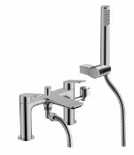 Brand New Boxed Aero Deck Mounted Bath Shower Mixer Tap - Chrome RRP £210 *No Vat*