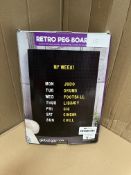 Global Gizmos Retro Peg Board. RRP £16.00 - GRADE U