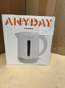 John Lewis Anyday 1.5L Kettle. RRP £30.00 - GRADE U