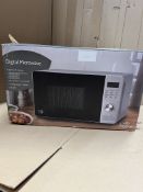 Morrisons Home Stainless Steel Silver Digital Microwave. RRP £79.99 - GRADE U