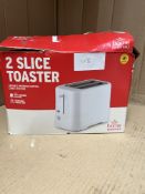 Morrisons Essentials 2 Slice Toaster. RRP £18.00 - GRADE U
