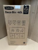 Curver Deco Bin 40L. RRP £33.00 - GRADE U