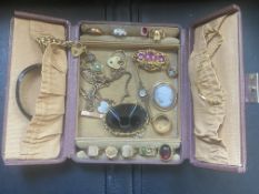 Antique Jewellery Box and Contents