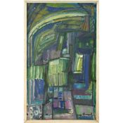 Aage Strand, Forest, Danish Mid-20th-Century Oil Painting