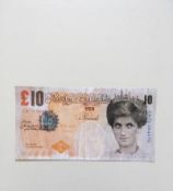 Banksy (British b.1974-) Original Banksy Di-Faced Tenner. Nottinghill Carnival 2004. Mint conditi...
