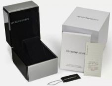 Emporio Armani AR2448 Men's Blue Dial Silver Bracelet Chronograph Watch