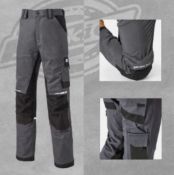 Brand New Dickies GDT Premium Workwear Trousers - Grey/Black (WD4901) 28R