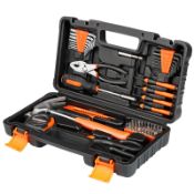 New Boxed Home Tool Kit, 57-Piece Basic Tool Kit With Storage Case.