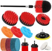 25 PCS Drill Brush Attachment, Drill Brush For Cleaning Includes All Purpose Drill Brush, Scrub P...