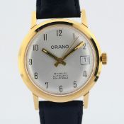 ORANO / 25 JEWELS INCABLOC Automatic -Day / Date - (Unworn) Leather / Gentlemen's