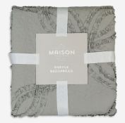 Brand New Grey Ruffled Bedspread