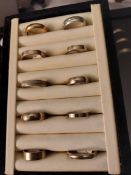 Rings. x 10 Silver or Similar Various Sizes