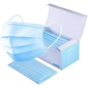 1000 x 3 Ply Blue Disposable Face Masks 50 Per Box