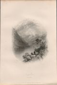 Luggellan Co Wicklow 1837-38 Victorian Antique Engraving.