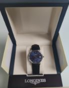 A Longines Elegant Watch In Display Box.