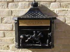 Black Wall Mounted Post Box