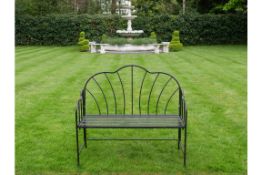 Black Metal Garden Bench