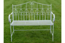 Rustic Blue Powered Blue Garden Bench