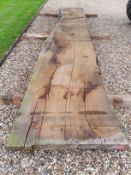 Hardwood Dry Sawn Rustic Waney Edge / Live Edge English Chestnut Slab / Table Top