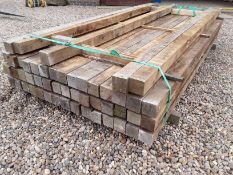 50 x Hardwood Air Dried Rustic Sawn English Oak Timber Posts