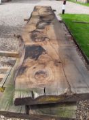 Hardwood Dry Sawn Rustic Waney Edge / Live Edge English Chestnut Slab / Table Top