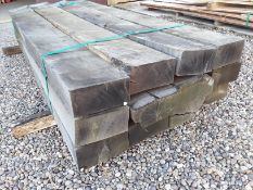 12 x Hardwood Air Dried Rustic Sawn English Oak Sleepers