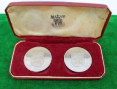 Cased Royal Mint Jersey Two Five Shilling Coin Set