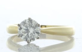 18ct Yellow Gold Single Stone LAB GROWN Diamond Ring 1.01 Carats