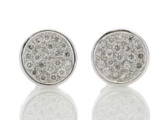 9ct White Gold Diamond Cluster Earring 0.21 Carats