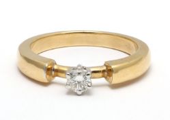 18ct Single Stone Fancy Claw Set Diamond Ring 0.20 Carats