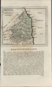 Northumberland 1783 F Grose Copper Plate Coloured County Map.