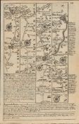 Britannia Depicta E Bowen c1730 Map Wendover, Aylesbury, Buckingham, Banbury.