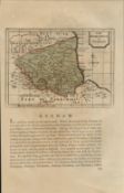 Durham 1783 F Grose Copper Plate Hand Coloured County Map.