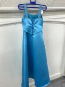 Blue prom dress child approx age 8 to 10
