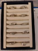 Collection of 10 ex display rings RRP Circa £1000