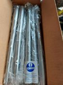 Box of 10 packs of 2 long silver candles