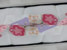 Pink and white hairbands and hair accessories. Minimum 24 items