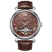 Samuel Joseph Steel & Brown Automatic Designer Mens Watch-5 Years Warranty and Free Delivery