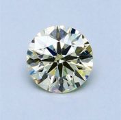 0.73ct Round Brilliant Cut Fancy Diamond - Very Light Yellow - VVS1 - Investment