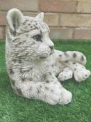 Snow Leopard Cub Garden and Home Ornament