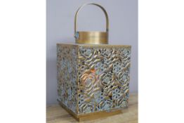 Set of 2 Golden Flower Lanterns