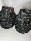 22 Black & Silver striped trilby hats - Fancy Dress