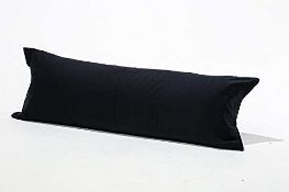 2 x Bolster Pillow case King Black